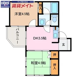 フジタ鳥羽マンション【4階】の間取り