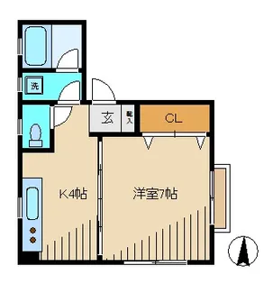 プライムドエル綾瀬【1階】の間取り