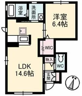 シャーメゾン温品【1階】の間取り