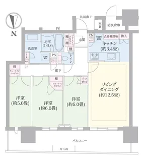 幕張ベイパーク ライズゲートタワー【12階】の間取り