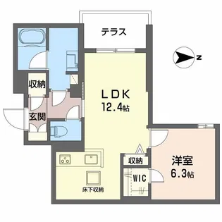 メゾンオリーブIII【1階】の間取り