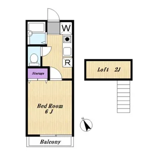 リトルキャッスルミユキ【2階】の間取り