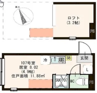 トレフェリクス新小岩【1階】の間取り