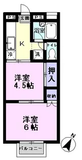 S・大川ハイツB【2階】の間取り