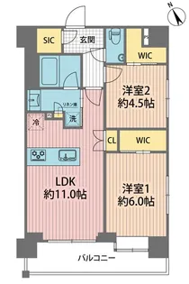 プレシス文京江戸川橋【6階】の間取り