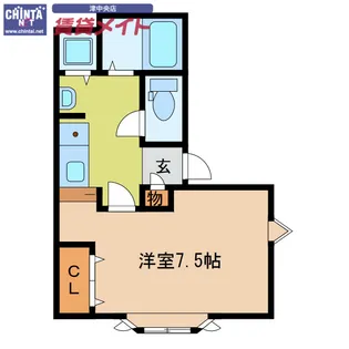 リッツハウスII八町【2階】の間取り