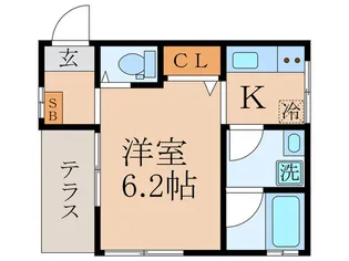 中井グリーンコーポ【1階】の間取り