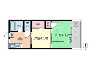 ヒルズ梶山【2階】の間取り