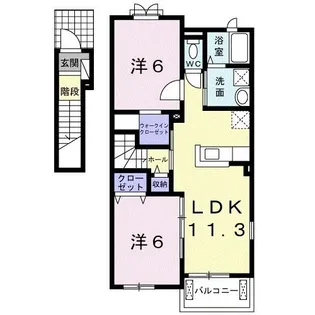 ヴィータ モデルノ【2階】の間取り