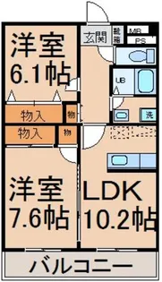 マ・メゾン若草【4階】の間取り