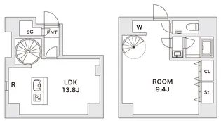 エスペランサ不動前かむろ坂【1階】の間取り