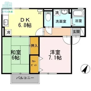 セジュールたさき B棟【2階】の間取り