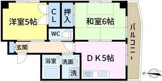 パレドール森田【4階】の間取り