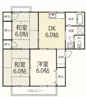 フレマリール高苗代【1階】の間取り