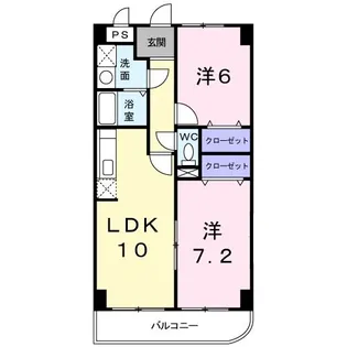 ツーノミヤ・プレッソ【2階】の間取り