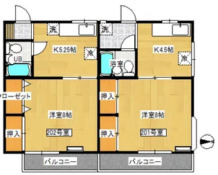 ブルーハイツ【2階】の間取り