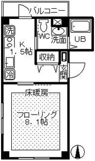 ルーブル108壱番館【2階】の間取り