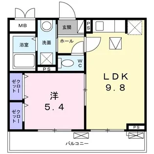 アンソレイエ町屋【1階】の間取り