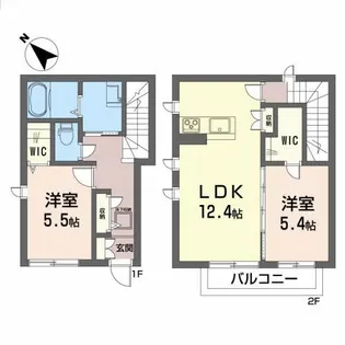 ミッドレーベン【1階】の間取り