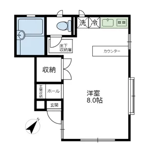 ルナハイツ洗足池【1階】の間取り