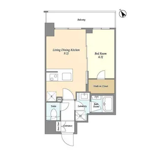 グランカーサ横濱石川町【9階】の間取り