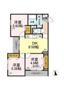 グラナーデ目白御留山(グラナーデメジロオトメヤマ)【2階】の間取り