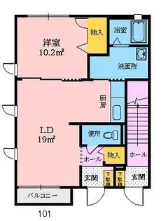 シャーメゾン小舟渡【1階】の間取り