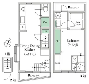 渋谷本町テラスハウスの間取り