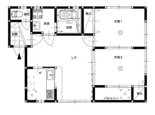 ウインズ折橋II【1階】の間取り