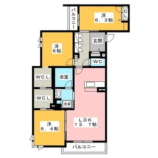 リオリエント八ツ草【2階】の間取り