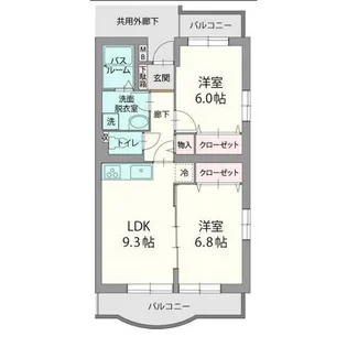 アビタシオンB【3階】の間取り