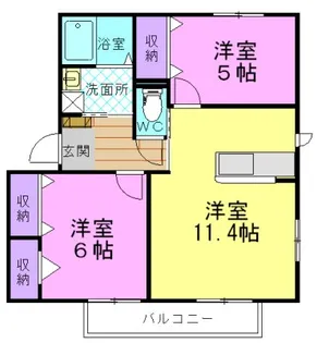 エバーグリーン C【1階】の間取り