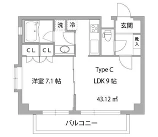ガーデン中野【4階】の間取り