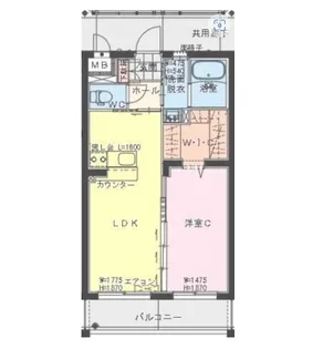 あかねヒルズ南宮崎【2階】の間取り
