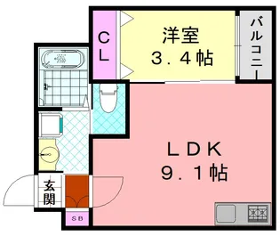 H-maison衣摺III【1階】の間取り