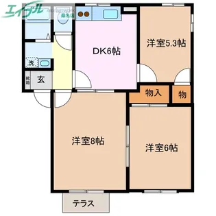 ラフォーレビラ B棟【2階】の間取り