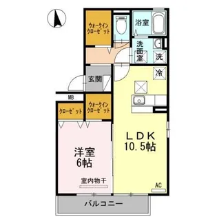 リシェス新山口【1階】の間取り