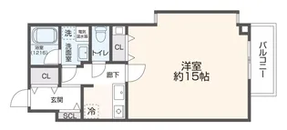 グラディオ友井【1階】の間取り