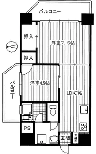 第二久我マンション【3階】の間取り