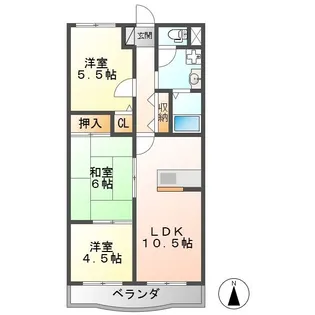 サニーコート【2階】の間取り