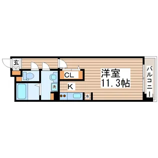 中ノ坂レジデンス【3階】の間取り