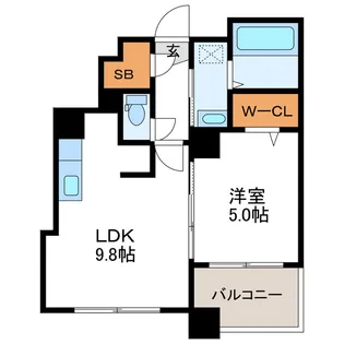 S-FORT北大前 エスフォート北大前【5階】の間取り