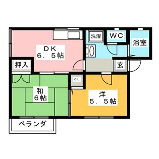 シティハイムサンシャイン【2階】の間取り