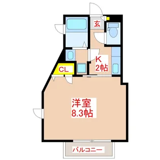 エルミタージュ荒田【5階】の間取り