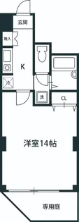 ワコー第2マンション【1階】の間取り