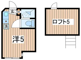 月ハウスたかとり【2階】の間取り