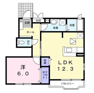 メゾン ド リベラ【1階】の間取り