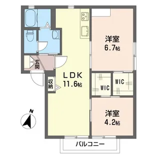 フィオーレふじみ【1階】の間取り
