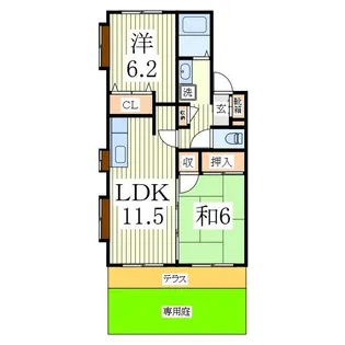 ルナパークII【1階】の間取り