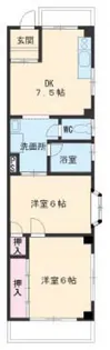 コーポ岡部緑ヶ丘【1階】の間取り
